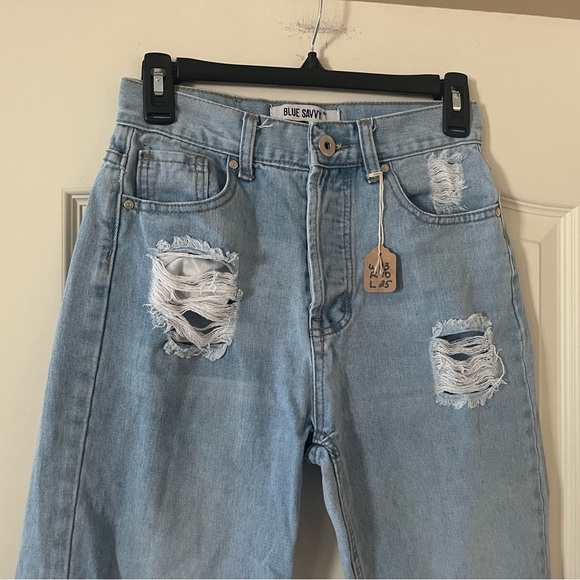 Blue Savvy Distressed Light Wash Jeans Women’s size 25 - Picture 7 of 16